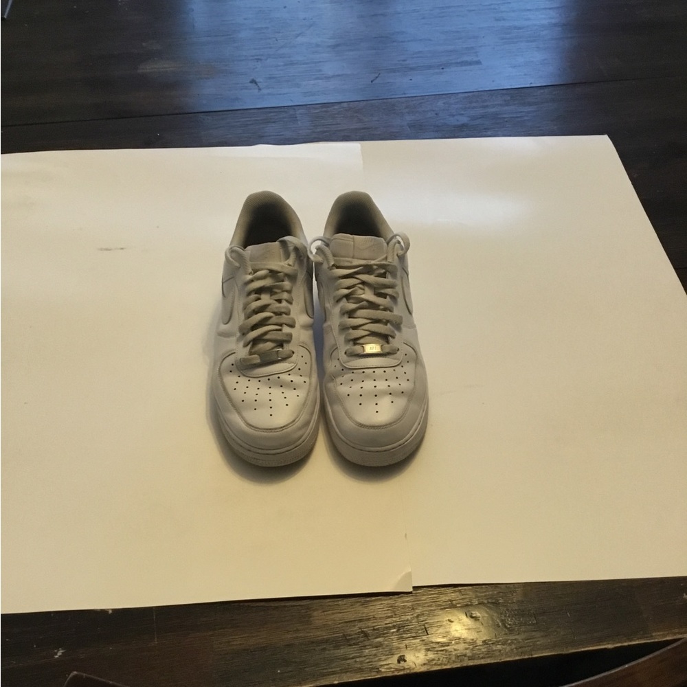 Classic Men's White Leather Sneakers